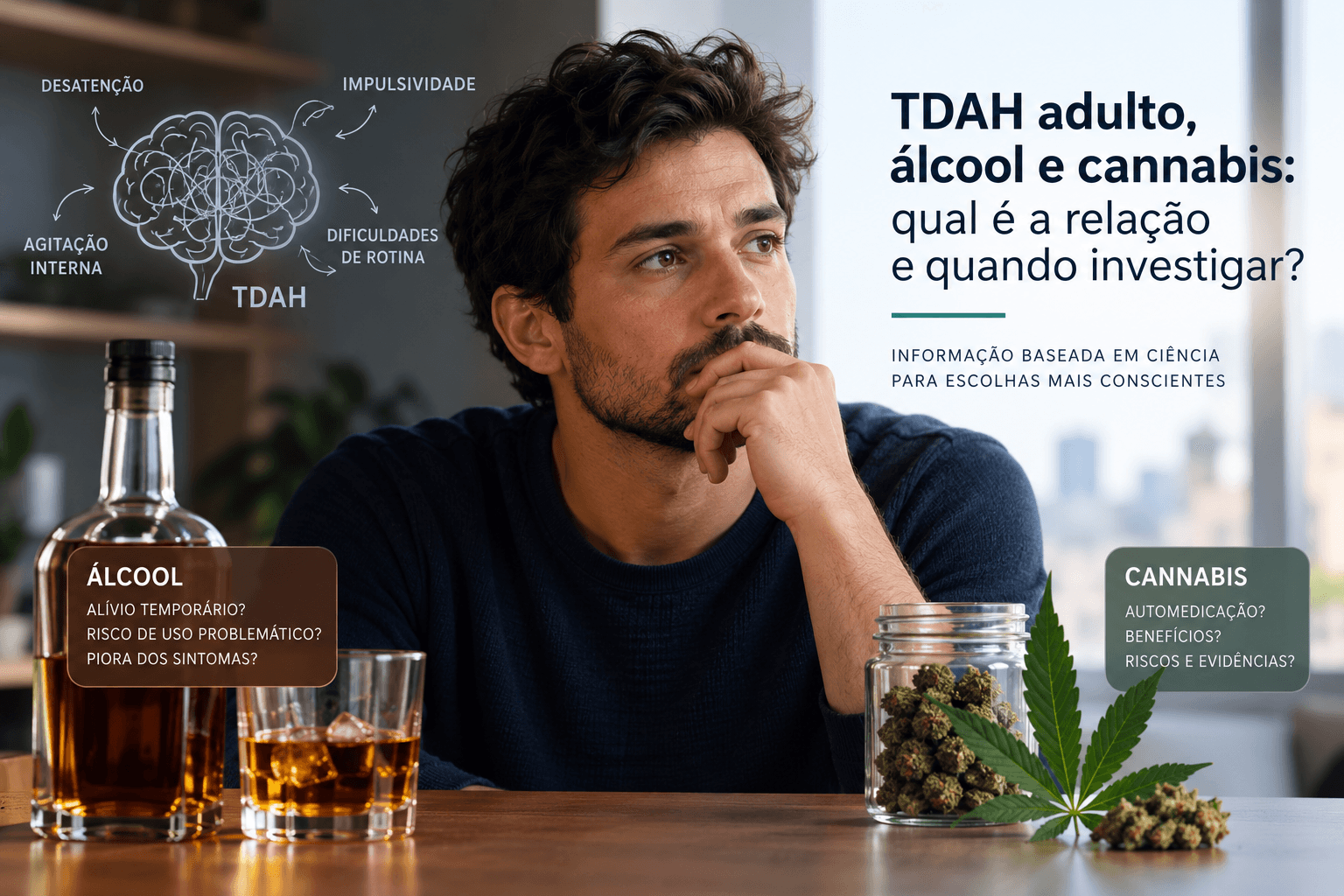 TDAH adulto, álcool e cannabis: qual é a relação e quando investigar?