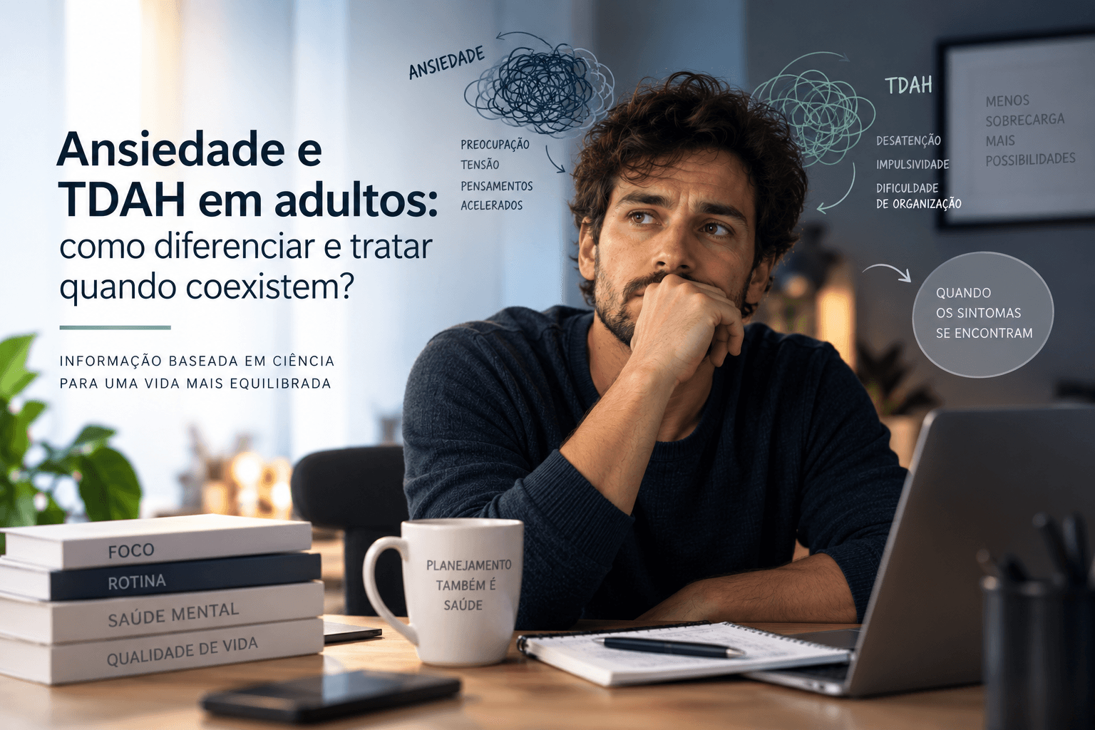 TDAH e ansiedade em adultos: como diferenciar e tratar