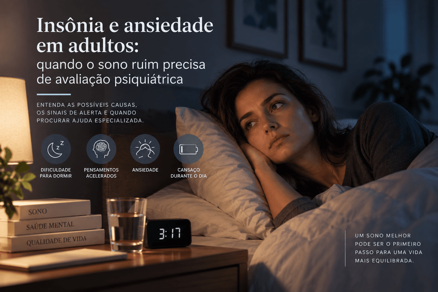 Insônia e ansiedade em adultos: quando o sono ruim precisa de avaliação psiquiátrica